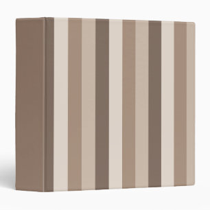 Neutral Earth Tones Stripes Pattern Design  Binder