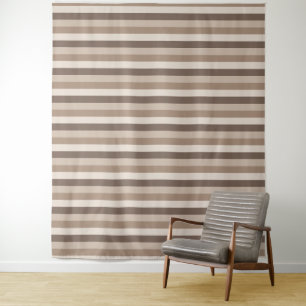Neutral Earth Tones Stripes Pattern Design  Tapestry