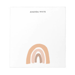 Neutral Earthy Pastel Rainbow Notepad