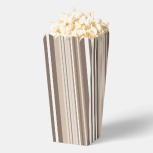 Neutral Earthy Tone Stripes Pattern Design Favor Box
