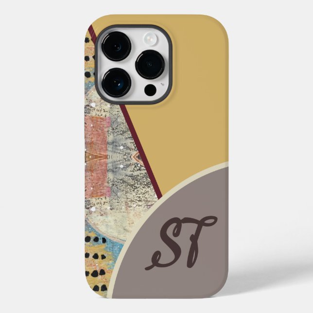 Neutral Elegance with Abstract Accents QR Code Case-Mate iPhone Case (Back)