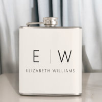 Neutral Elegant Modern Minimalist Monogram Name