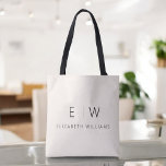 Neutral Elegant Modern Minimalist Monogram Name Tote Bag<br><div class="desc">Elevate your style with our Classic Elegant Modern Minimalist Monogram Tote Bag. This versatile tote seamlessly blends timeless sophistication with contemporary minimalism, making it an essential accessory for any occasion. Designed with meticulous attention to detail, this tote bag is more than just a practical accessory; it's a personalized fashion statement....</div>