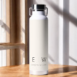 Neutral Elegant Modern Minimalist Monogram Name Water Bottle<br><div class="desc">Elevate your hydration routine with our Classic Elegant Modern Minimalist Monogram Black Water Bottle. Meticulously designed, this water bottle seamlessly merges timeless sophistication with contemporary minimalism, making it a stylish and functional accessory for your daily life. Crafted with precision and attention to detail, this water bottle is more than just...</div>