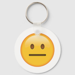Neutral Face - Emoji Keychain
