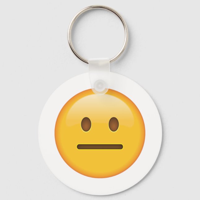 Neutral Face - Emoji Keychain (Front)