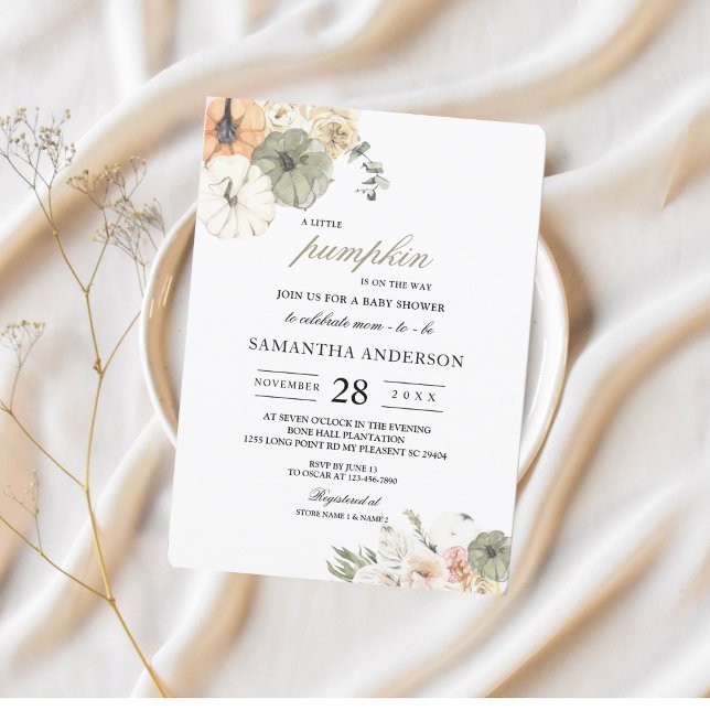 Neutral Fall Baby Shower  Invitation (Creator Uploaded)