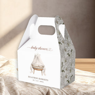 Neutral Floral Boho Baby Shower Favour Box