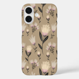 Neutral Floral iPhone Case Soft Blush Modern Bot