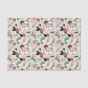 Neutral Floral Winter Magnolia Tissue Paper