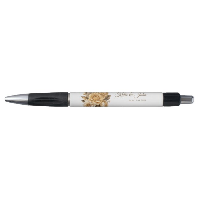 Neutral Flower Bouquet-Wedding- Pen (Front)