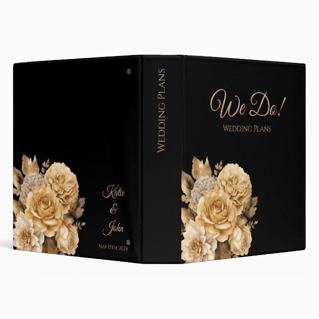 Neutral Flower Bouquet-Wedding Plans  Binder (Background)