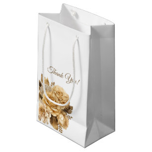Neutral Flower Bouquet-Wedding- Small Gift Bag