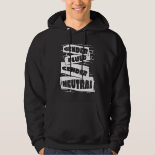 Neutral Genderless Non Binary  Pride Gender Fluid Hoodie