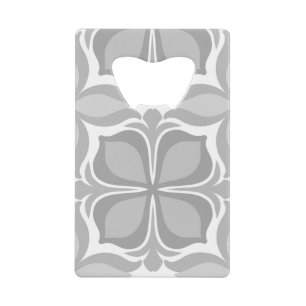 Neutral geolmetrical tiles credit card bottle opener