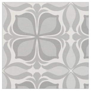 Neutral geolmetrical tiles fabric