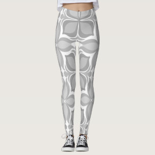 Neutral geolmetrical tiles leggings