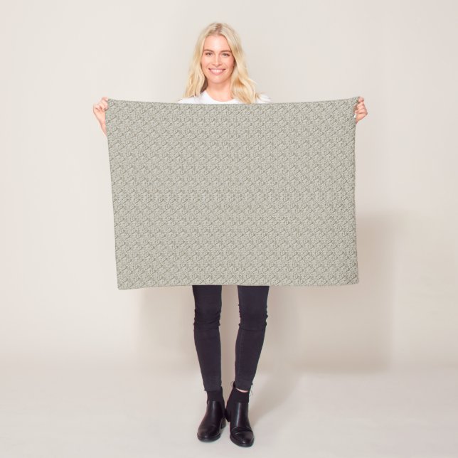 Neutral Geometric Fleece Blanket | Cozy Chic (In Situ)