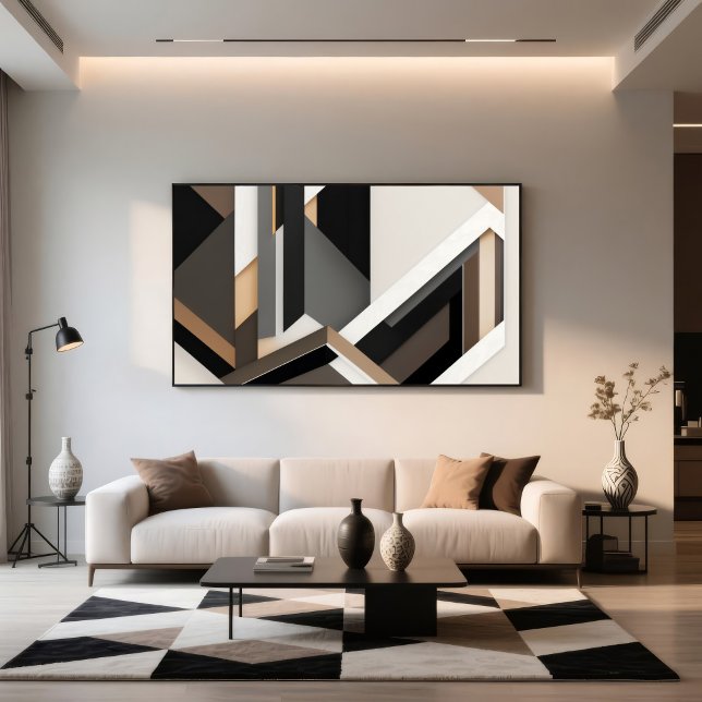 Neutral Geometric Layers 3D Poster (Creator Uploaded)