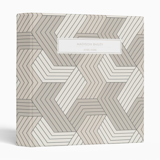 Neutral Geometric – Modern Curriculum Binder (Front/Spine)
