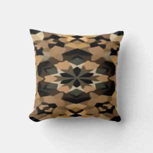 Neutral Geometric Throw Pillow   Modern Earth Tone