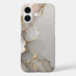 Neutral & Gold Marble  iPhone 16 Case