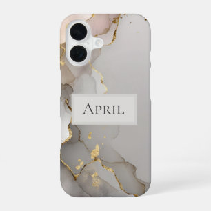 Neutral & Gold Marble  iPhone 16 Case
