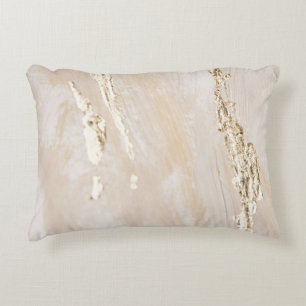 Neutral Golden Background Accent Pillow