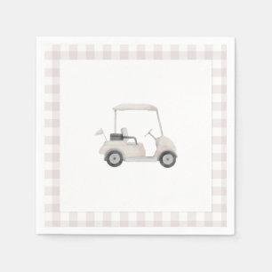 Neutral golf baby shower napkin