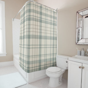 Neutral Green Beige Plaid