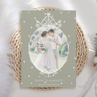 Neutral Green Classic Frame Merry & Married Photo