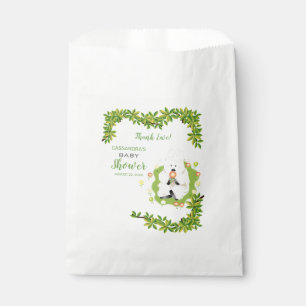 Neutral Green Lamb Baby Shower Favour Bag