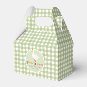 Neutral Green Silly Goose Baby Shower Favor Box