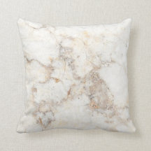 Neutral Grey and Beige Marble Throw Pillow