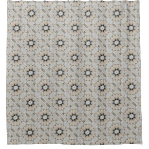 Neutral Grey and Taupe Stone Flower Mandala Design