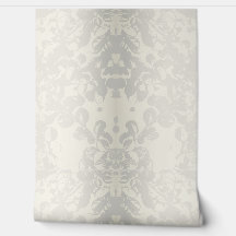 Neutral Grey Beige Floral Seamless Wallpaper 