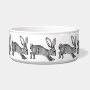 Neutral Grey Bunny Rabbit Pattern Minimal Animal