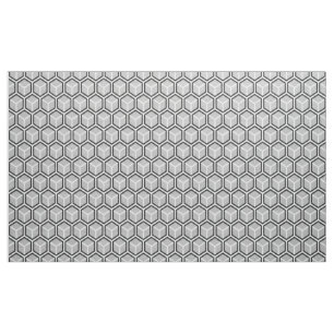 Neutral Grey Honeycomb Print Fabric