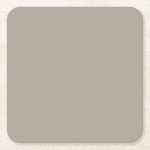 Neutral Greyed Taupe Solid Colour Pairs HGSW2475 Square Paper Coaster