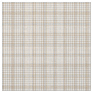 Neutral Greys Creams and Beiges Plaid Pattern Fabr Fabric