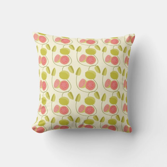Neutral guava throw pillow (Front)
