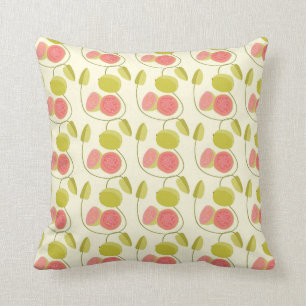 Neutral guava throw pillow