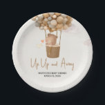 Neutral Hot Air Balloon Up and Away Baby Shower Paper Plate<br><div class="desc">Make your Hot Air Balloon baby shower extra special with these delightful round paper plates! Sturdy yet stylish,  these plates are perfect for serving delicious bites while complementing your theme in the most adorable way. BS248</div>