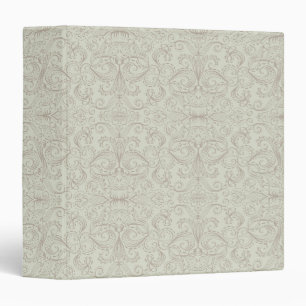 Neutral Lace Damask Pattern Fabric Binder