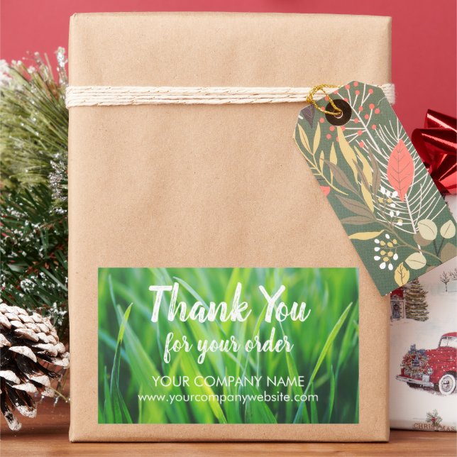 Neutral Landscaping Thank You Sticker  (Holiday)
