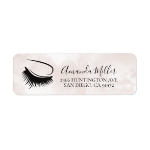 Neutral Lash / Brow Artist Return Address Label