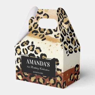 Neutral Leopard Print Favour Box