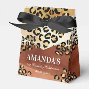 Neutral Leopard Print Favour Box