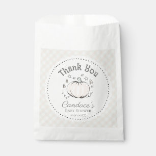 Neutral Little Pumpkin Baby Shower Thank You Favour Bag