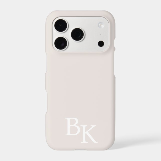 Neutral  Minimal Personalized Initial Monogram (Back)